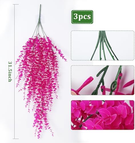 Artificial Plants Fake Hanging Vines Shrub Draping Eucalyptus Vines, alternate view 3