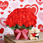 Artificial Red Flowers for Outdoors, 6PCS Fake Silk Geraniums, alternate view 6