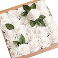 Artificial Rose Flowers 25pcs Foam Roses w/Stem for DIY Wedding Bouquets Centerpieces Bridal Shower Party Home