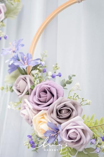 Artificial Roses, Dusty Violet & Pale Lavender, 3 Inch 50 Pcs in Pr- Dusty Violet & Pale Lavender, alternate view 4