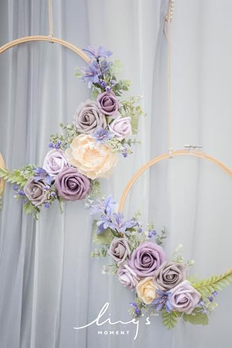 Artificial Roses, Dusty Violet & Pale Lavender, 3 Inch 50 Pcs in Pr- Dusty Violet & Pale Lavender, alternate view 5