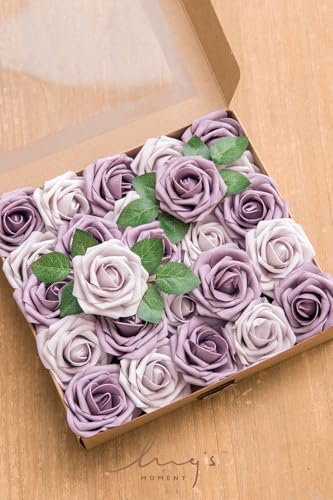 Artificial Roses, Dusty Violet & Pale Lavender, 3 Inch 50 Pcs in Pr- Dusty Violet & Pale Lavender, alternate view 6