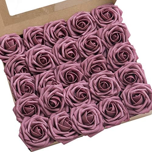 Artificial Roses, Mauve, 3 Inch 50 Pcs in Pk- Mauve