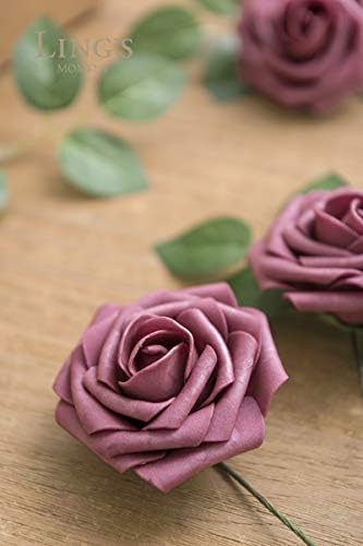 Artificial Roses, Mauve, 3 Inch 50 Pcs in Pk- Mauve, alternate view 2