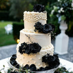 Artificial Roses Solid Black Set of 24, alternate view 5