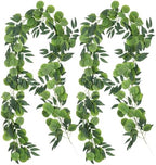 Artificial Silk Eucalyptus Vine Garland with Willow Leaves 2P 6Ft