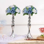Artificial Silk Flower Ball, Wedding Centerpiece, Dusty Blue, 6Pcs in White/Gold/Grey, alternate view 6