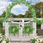 Artificial Silk Willow Leaves Twig Garland 2Pc 6Ft Light Green Vine, alternate view 7