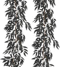 Artificial Silk Willow Leaves Vine Twig 2Pc 5.9Ft Halloween Garland