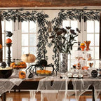 Artificial Silk Willow Leaves Vine Twig 2Pc 5.9Ft Halloween Garland, alternate view 2