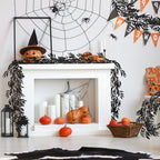 Artificial Silk Willow Leaves Vine Twig 2Pc 5.9Ft Halloween Garland, alternate view 6