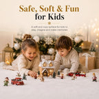Artificial Snow Blanket - Thick Fluffy Fake Snow Roll for Christmas Village Display - Winter Wonderland Decor, alternate view