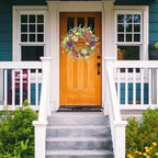 Artificial Spring Summer Wreath Peony Wreaths for Front Door with Olive Leaf, Eucalyptus Leaf, Daisy, Lavender, alternate