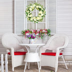 Artificial Spring Wreaths for Front Door 22 inch Peony Wreath Summer Wreath with Peony Flower, Hydrangeas, Daisy, alternate