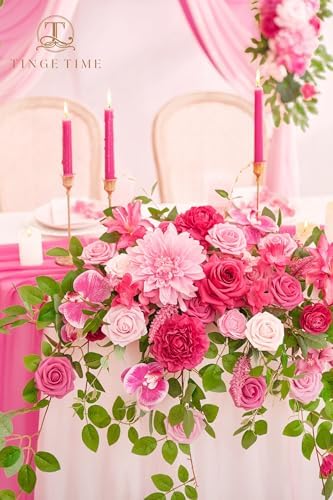 Artificial Sweetheart Flower Swag with Table Cloth and Table Runner, Pack of 3 Floral Arrangement for Wedding, alternate view