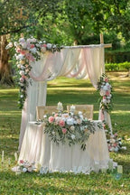 Artificial Sweetheart Flower Swag with Table Cloth and Table Runner, Pack of 3 Floral Arrangement for Wedding, alternate view