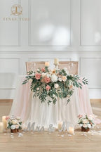 Artificial Sweetheart Flower Swag with Table Cloth and Table Runner, Pack of 3 Floral Arrangement for Wedding, alternate view