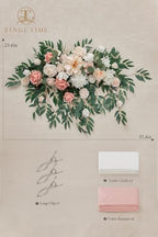 Artificial Sweetheart Flower Swag with Table Cloth and Table Runner, Pack of 3 Floral Arrangement for Wedding, alternate view
