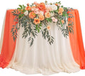 Artificial Sweetheart Flower Swag with Table Cloth and Table Runner, Pack of 3 Floral Arrangement for Wedding
