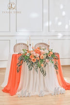 Artificial Sweetheart Flower Swag with Table Cloth and Table Runner, Pack of 3 Floral Arrangement for Wedding, alternate view