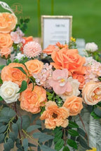 Artificial Sweetheart Flower Swag with Table Cloth and Table Runner, Pack of 3 Floral Arrangement for Wedding, alternate view