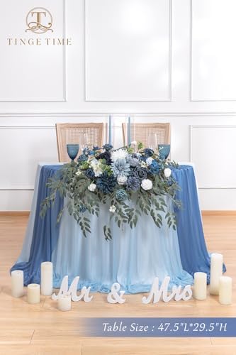 Artificial Sweetheart Flower Swag with Table Cloth and Table Runner, Pack of 3 Floral Arrangement for Wedding, alternate view