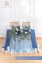 Artificial Sweetheart Flower Swag with Table Cloth and Table Runner, Pack of 3 Floral Arrangement for Wedding, alternate view