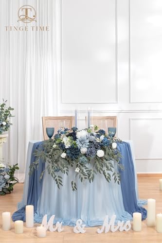 Artificial Sweetheart Flower Swag with Table Cloth and Table Runner, Pack of 3 Floral Arrangement for Wedding, alternate view