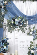 Artificial Sweetheart Flower Swag with Table Cloth and Table Runner, Pack of 3 Floral Arrangement for Wedding, alternate view