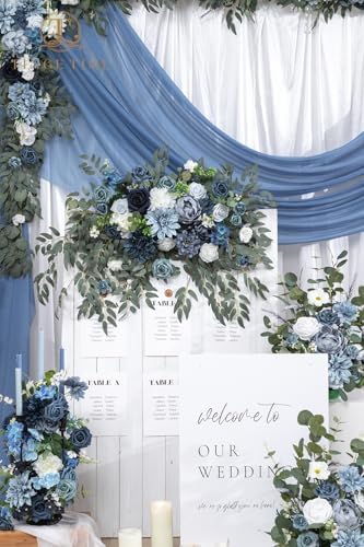 Artificial Sweetheart Flower Swag with Table Cloth and Table Runner, Pack of 3 Floral Arrangement for Wedding, alternate view