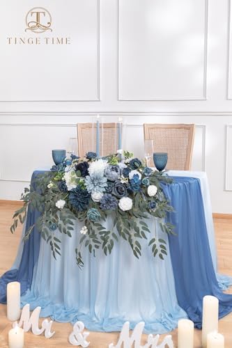 Artificial Sweetheart Flower Swag with Table Cloth and Table Runner, Pack of 3 Floral Arrangement for Wedding, alternate view