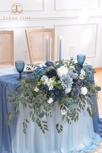 Artificial Sweetheart Flower Swag with Table Cloth and Table Runner, Pack of 3 Floral Arrangement for Wedding, alternate view