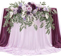 Artificial Sweetheart Flower Swag with Tablecloth and Table Runner, Pack of 3 Floral Arrangement for Wedding