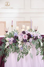 Artificial Sweetheart Flower Swag with Tablecloth and Table Runner, Pack of 3 Floral Arrangement for Wedding, alternate view