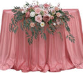 Artificial Sweetheart Flower Swag with Tablecloth and Table Runner, Pack of 3 Floral Arrangement for Wedding