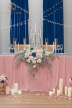 Artificial Sweetheart Flower Swag with Tablecloth and Table Runner, Pack of 3 Floral Arrangement for Wedding, alternate view