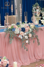 Artificial Sweetheart Flower Swag with Tablecloth and Table Runner, Pack of 3 Floral Arrangement for Wedding, alternate view