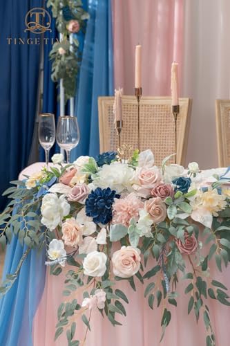 Artificial Sweetheart Flower Swag with Tablecloth and Table Runner, Pack of 3 Floral Arrangement for Wedding, alternate view