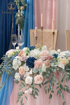 Artificial Sweetheart Flower Swag with Tablecloth and Table Runner, Pack of 3 Floral Arrangement for Wedding, alternate view