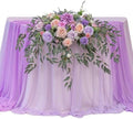 Artificial Sweetheart Flower Swag with Tablecloth and Table Runner, Pack of 3 Floral Arrangement for Wedding