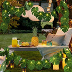 Artificial Tropical Palm Leaves String Lights Large Size 2Pc 20LED, alternate view 2