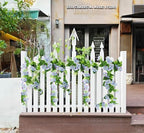 Artificial Vines 15Feet Silk Flower Garland for Outdoors Blue Morning Glory Vine Artificial Flowers Hanging, alternate view 2