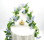 Artificial Vines 15Feet Silk Flower Garland for Outdoors Blue Morning Glory Vine Artificial Flowers Hanging, alternate view 4