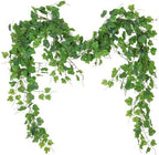 Artificial Vines Ivy Garland 2Pc 6.56Ft Green Grape Leaves Greenery