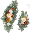 Artificial Wedding Arch Flower Swags, Terracotta & Pink in Terracotta & Pink