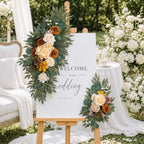 Artificial Wedding Arch Flower Swags, Terracotta & Pink in Terracotta & Pink, alternate view 3