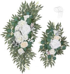 Artificial Wedding Arch Flower Swags, White & Cream in White & Cream