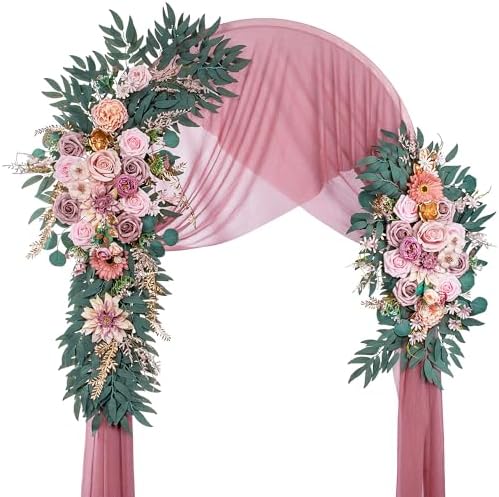 Artificial Wedding Arch Flowers, 2 Large Floral Swags