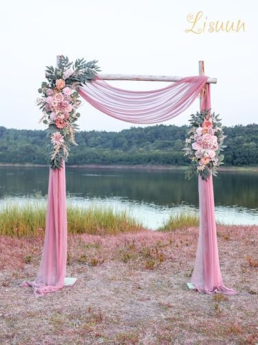 Artificial Wedding Arch Flowers, 2 Large Floral Swags, alternate view 2