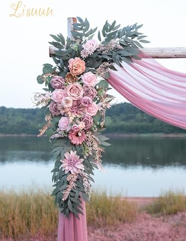 Artificial Wedding Arch Flowers, 2 Large Floral Swags, alternate view 3